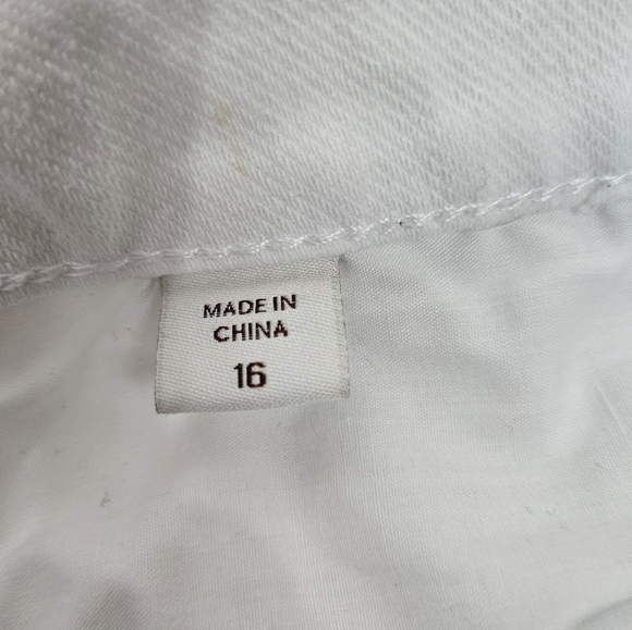 Coldwater Creek Classic Fit Cropped White Denim Jeans Size 16 Women's Plus - Picture 9 of 12